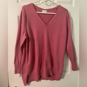 Rose colored V neck sweater - worn once